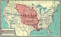 map showing Louisiana Purchase