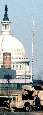 Avenger missles on military Humvee with Capitol dome in background